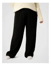 [Forever New Curve] Aleyna Side Stripe Wide Leg Pant in Black