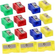 TEHAUX 30pcs Mixed Colors Mini Pencil Sharpener Plastic Handheld Sharpener for Boys and Girls School Random Color