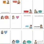 12 Pieces Funny Novelty Memo Pads Sarcastic Christmas Notepads Gifts for Women Office Cute Sticky Notes Humorous Note Pads Sarcastic Adhesive Memo Pads for Coworker Staff, 3 x 4 in(Cute Style)