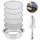 Soil Sieve Set with 9.45inch Diameter 5 Grid Sizes 1/3/6/9/12mm ⛳