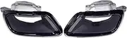 Car Exhaust Tips Compatible For BMW X5 G05 X6 G06 X7 G07 2020+ Sport Black Square Stainless Steel Exhaust Trim Tailtips Nozzle(Glossy black)