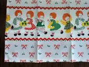 100%cotton CHRISMAS KITCHEN TOWEL hm w/up-cycled RAGGEDY ANN VTG/USA fabric NEW