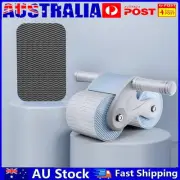 Anti Slip AB Roller Stretch Muscle Trainer Abdominal Wheel with Mat (Blue Grey)