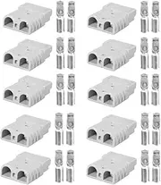 ZABWAY 10X Anderson Style Plug Connectors - 50 AMP, 12-24V, 6AWG for DC Power Tools