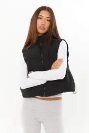 [Supré] Supré - Recycled Puffer Vest - Black L BLACK