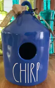 CHIRP Ceramic Royal Blue BIRDHOUSE Bird House RAE DUNN /Magenta brand new