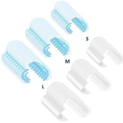 Dental Lip Cheek Retractor C-Shape Mouth Opener Plastic Expander Blue/Transparen
