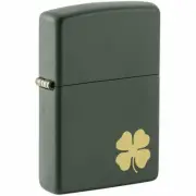 Zippo Metal Constructed Refillable Windproof Four Leaf Clover Design Lighter