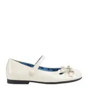 Gucci Kids Horsebit Ballet Flats 29,30,32 white
