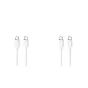 2PK Moki USB-C to USB-C SynCharge Cable 1M iPhone/Android Classic White