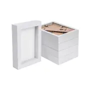Nicola Spring 3D Box Photo Frames - 4" x 6" - White - Pack of 5