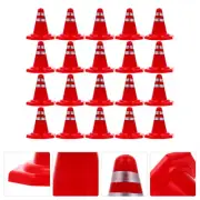 50 Pcs Rolled Sandbox Barricades Road Cone Signs Table Props