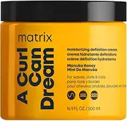 Matrix Moisturising Hair Cream for Curly & Coily Hair, With Manuka Honey Extract, Total Results A Curl Can Dream, 500ml