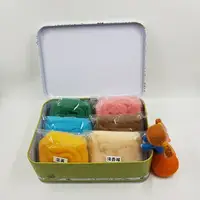 在飛比找樂天市場購物網優惠-西班牙細軟短纖小鐵盒春季風情組合diy材料包 羊毛氈材料包《