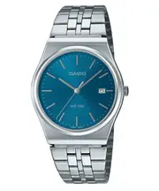 Casio Stainless Steel Blue Dial Japan Mov't Quartz MTP-B145D-2A2 50M Mens Watch