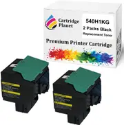 2 Pack Black Compatible Toner Cartridge for Lexmark C540H1KG (2,500 pages) for Lexmark C540 C540N C543 C543DN C544 C544DN C544DTN C544DW C546DTN X543DN X544DN X544DTN X544DW X546DTN X548DE X548DTE