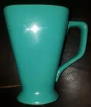 Hues N Brews Green Pedestal Mug New