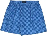 EMPORIO ARMANI(エンポリオアルマーニ) 54250001 Underwear Checker Eagle Cotton Woven Trunks, Open Front, Japanese Size, Men's, Men's Underwear