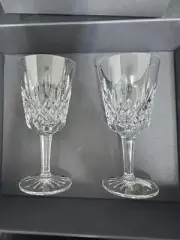 NEW IN BOX Set of 2 Waterford Crystal Lismore Goblet S/2 Wine Water Glasses