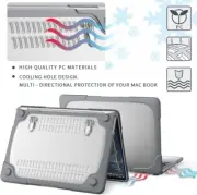 Fold Kickstand Case for 2022 MacBook Air 13.6 Inch A2681 5in1 Shockp Heavy Duty