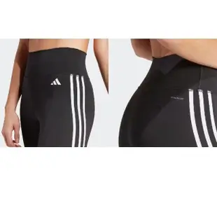 【adidas 愛迪達】緊身褲 Train Essentials 7/8 Leggings 高腰 三線 黑 白 女款 愛迪達(HT5438)