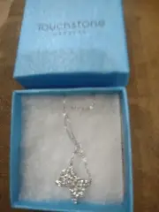 New Swarovski Touchstone Crystal Angel Wings Necklace D4