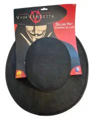 V for Vendetta Hat , Guy Fawkes Anonymous Ideal for Halloween Freedom Forever