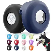 Airtag Dog Collar Holder , Silicone Waterproof Protective Air Tag Cat Collar Cover, Anti-Lost Locator Case for Apple Airtags Compatible with Pet Collars Loop D