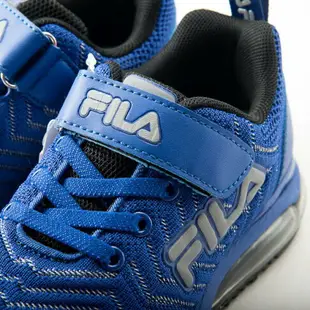 FILA 慢跑鞋 運動休閒 反光 童鞋 斐樂 魔鬼氈 透氣網布 球鞋穿搭 中大童 氣墊 童鞋 3-J810V-344