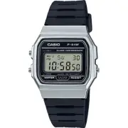 Casio F91WM-7A, 7 Year Battery Chronograph Watch, Black Resin Strap, Alarm, NEW