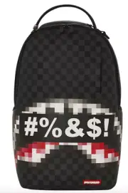 SPRAYGROUND 'WHAT THE BEEP' CENSORED SHARK BACKPACK