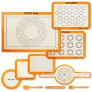 GUY DREAM All-in-One Silicone Baking Mat Set - Kneading Mat, Cookie & Macaron...