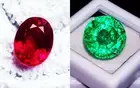 Loose Gemstone Natural Red Ruby & Green Emerald 8 to 10 Ct Certified LM82