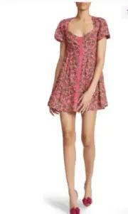 Betsey Johnson Vivacious Mini Floral Dress L NWT $109