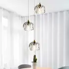 Modern Raindrop Pendant Lights, round Brass Hanging Lamp Ceiling, Luxury Crystal