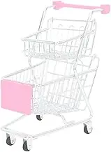 Sosoport Shopping Cart Storage Basket Adorable Utility Cart for Organizing Makeup Perfume More for Home Office Shop Decor Sturdy Design with