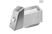 SOGA 12X Gastronorm GN Pan Full Size 1/3 GN Pan 6.5 cm Deep Stainless Steel Tray With Lid