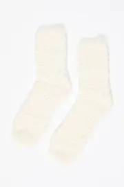 Winter Whi Plus Popcorn Socks
