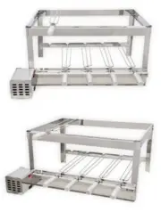 Brazilian High Stainless Rotisserie BBQ Grill 5 skewers Churrasqueira Inox 5 esp