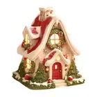Christmas Cabin Incense Cone Burner Landscape Resin for Dinner Study Bedroom