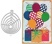 6PCS/lot Balloons Metal Die Cuts,Balloons Party Festival Invitation Card Cutting Dies Cut Stencils for DIY Scrapbooking Album Decorative Embossing Paper Dies Card Making