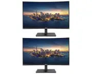 Asus VA27VQSE Curved 27-inch 1080P Full HD 1 ms 75Hz LCD Monitor, 2 Pack Bundle