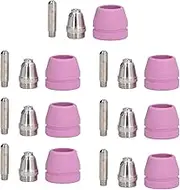 21Pcs Set Plasma Cutter Torch Consumables Electrode Nozzle Cups Kit Suitable For SG 55 AG 60 WSD 60 With Best Ignition Performance Improve Burners Efficiency Fine