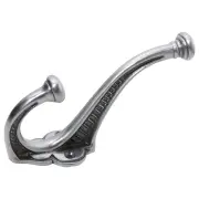 Chunky Decorative Hat &amp; Coat Hook, Polished Metal