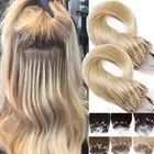 150G THICK Micro Ring Loop Remy Human Hair Extensions Micro Beads Link Blonde AU