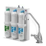 3 Stage Undercounter Drinking Water Filter with Chrome Dispenser, Polished Chrom