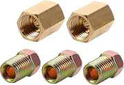 Brake Line Tubing Kit 3pcs Threaded Fitting Set Nickel Oil Pipe Compatible Sturdy Construction