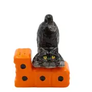 Cosmos Magnetic Halloween Black Cat & Boo Salt & Pepper Shaker Set