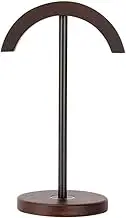 Headset Stand Headset Holder Universal Headphones Stand Headset Holder Wooden Aluminum Headset Stand Desk Display Shelf Rack Headphone Holder Desktop Headset Holder (Color : Walnut+Black)