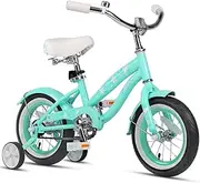 Glerc Freesia 12 14 16 Inch Kids Cruiser Bike for Girls Ages 2-7 Years Old Children Bicycle with Training Wheels & Kickstand for Gift, Multiple Colors